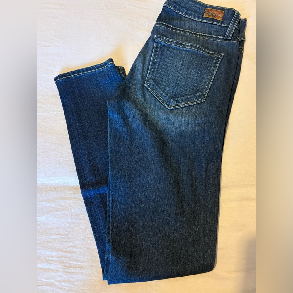 PAIGE Dark Blue Women Cropped Jeans